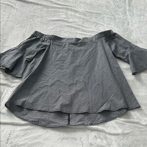 Bleuh Ciel Charcoal Off-Shoulder Skirt
